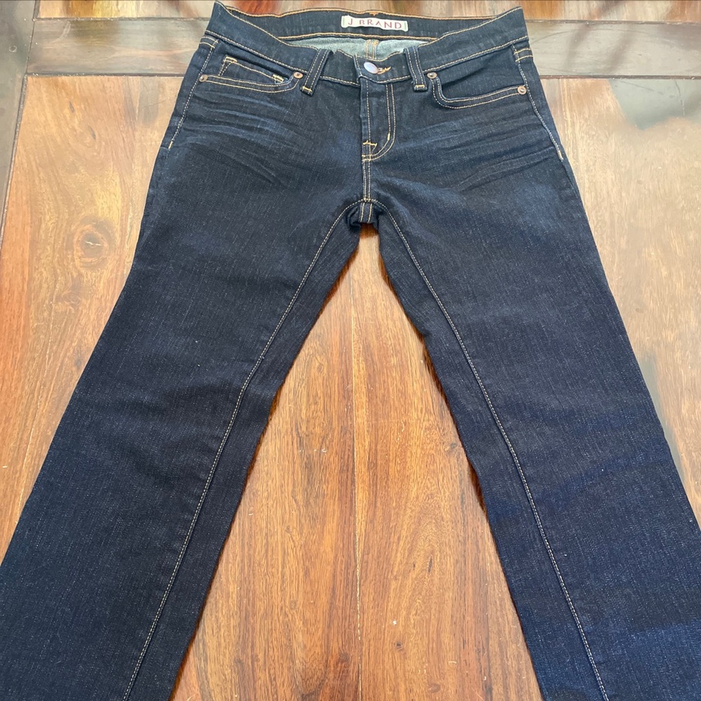 J Brand Cigarette Leg Dark Blue Wash Denim Jeans 25 x 32